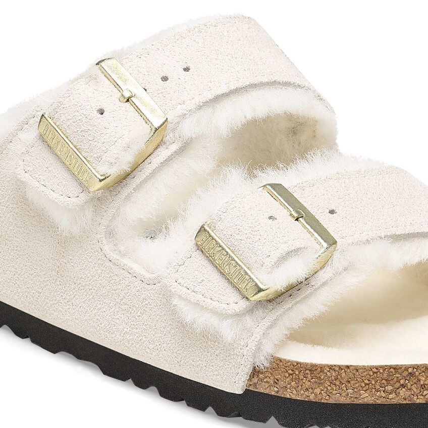 Birkenstock Arizona Shearling - Antique White Suede