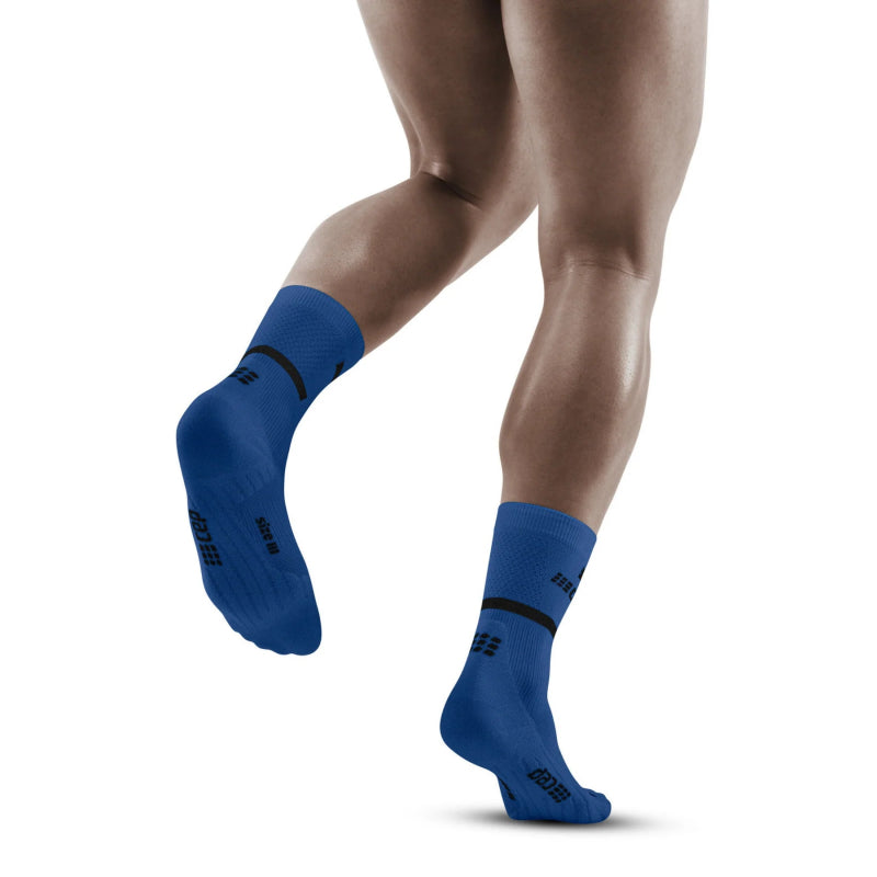 CEP Compression Men's The Run Compression Mid Cut Socks 4.0 - Blue/Black