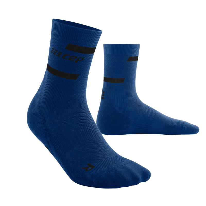 CEP Compression Men's The Run Compression Mid Cut Socks 4.0 - Blue/Black