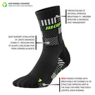 CEP Compression Men's The Run Limited Edition Compression Mid Cut Socks - Black/Neon Yellow