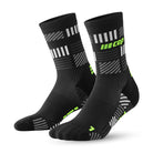 CEP Compression Men's The Run Limited Edition Compression Mid Cut Socks - Black/Neon Yellow