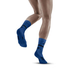 CEP Compression Women's The Run Compression Mid Cut Socks 4.0 - Blue/Black