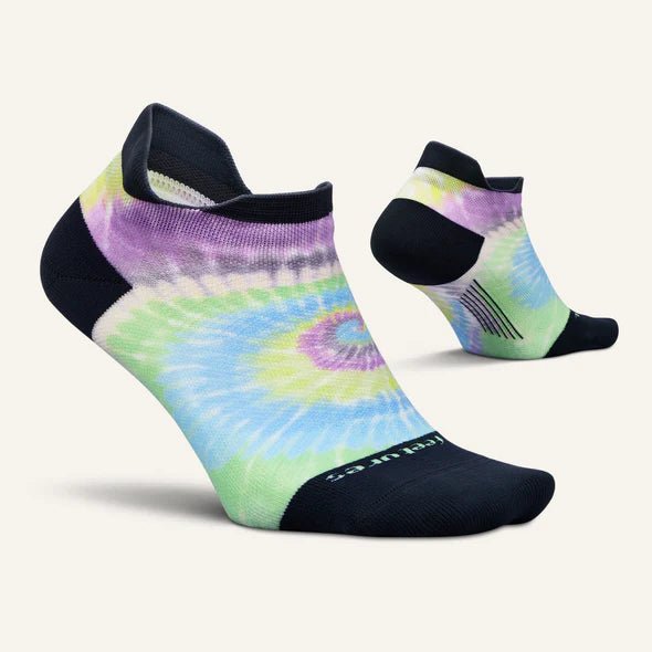 Feetures Elite Light Cushion Tab Limited Edition Tie Dye - Lavender Spiral