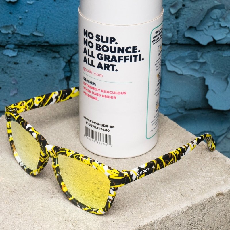 goodr OG Sunglasses: Overpass Art Gallery - Spray It, Don't Say It