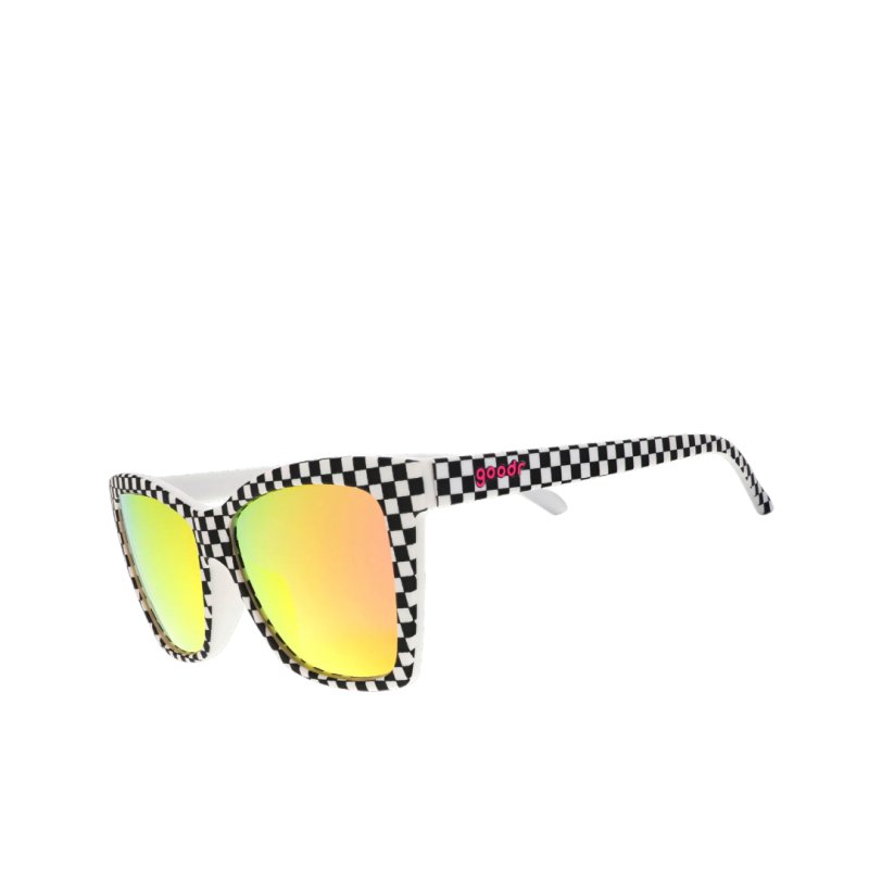 goodr Pop G Sunglasses: Carl's Diner - Server With a Checkered Past