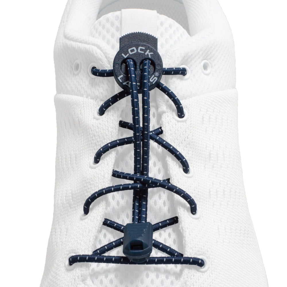 Lock Laces Original No-Tie Shoelaces - Navy Blue