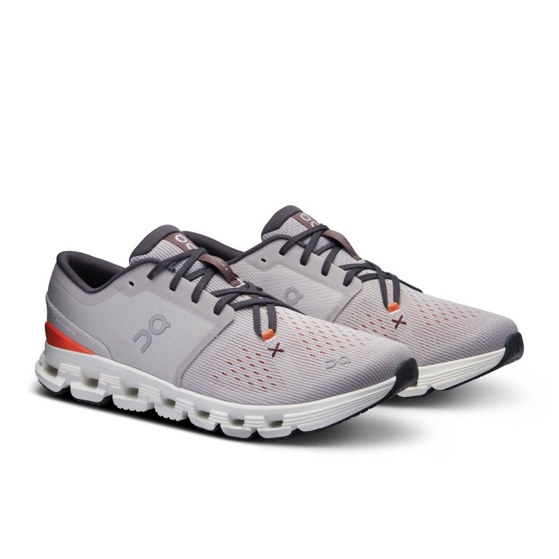 On Men's Cloud X 4 - Silver/Flame