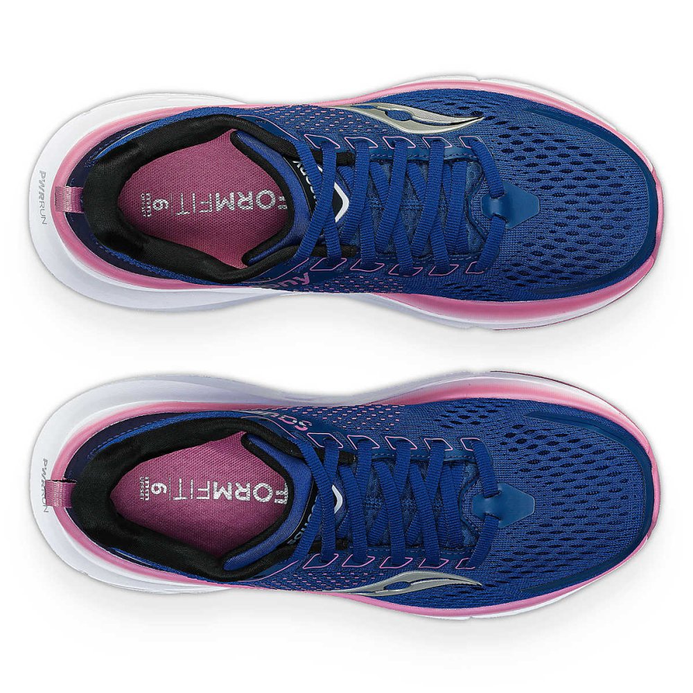 Saucony Women's Guide 17 Extra Wide - Navy/Orchid