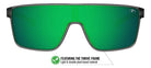 Tifosi Sunglasses Sanctum - Crystal Smoke/Smoke Tint Green Mirror