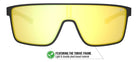 Tifosi Sunglasses Sanctum - Matte Black/Smoke Tint Yellow Mirror