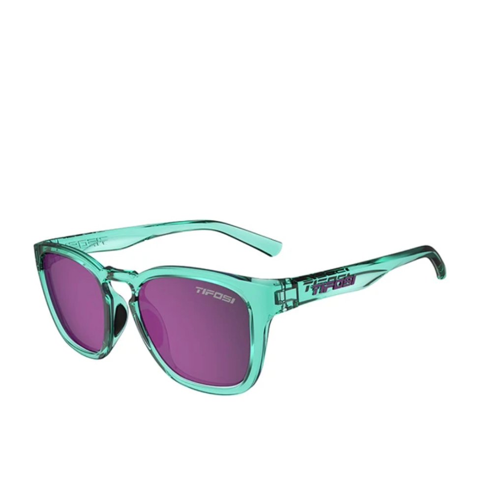 Tifosi Sunglasses Smirk - Aqua Shimmer/Smoke Tint Rose Mirror