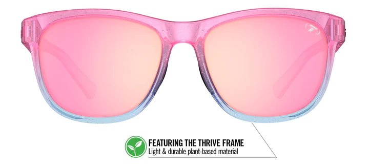 Tifosi Sunglasses Swank - Cotton Candy Swirl/Smoke Tint Pink Mirror