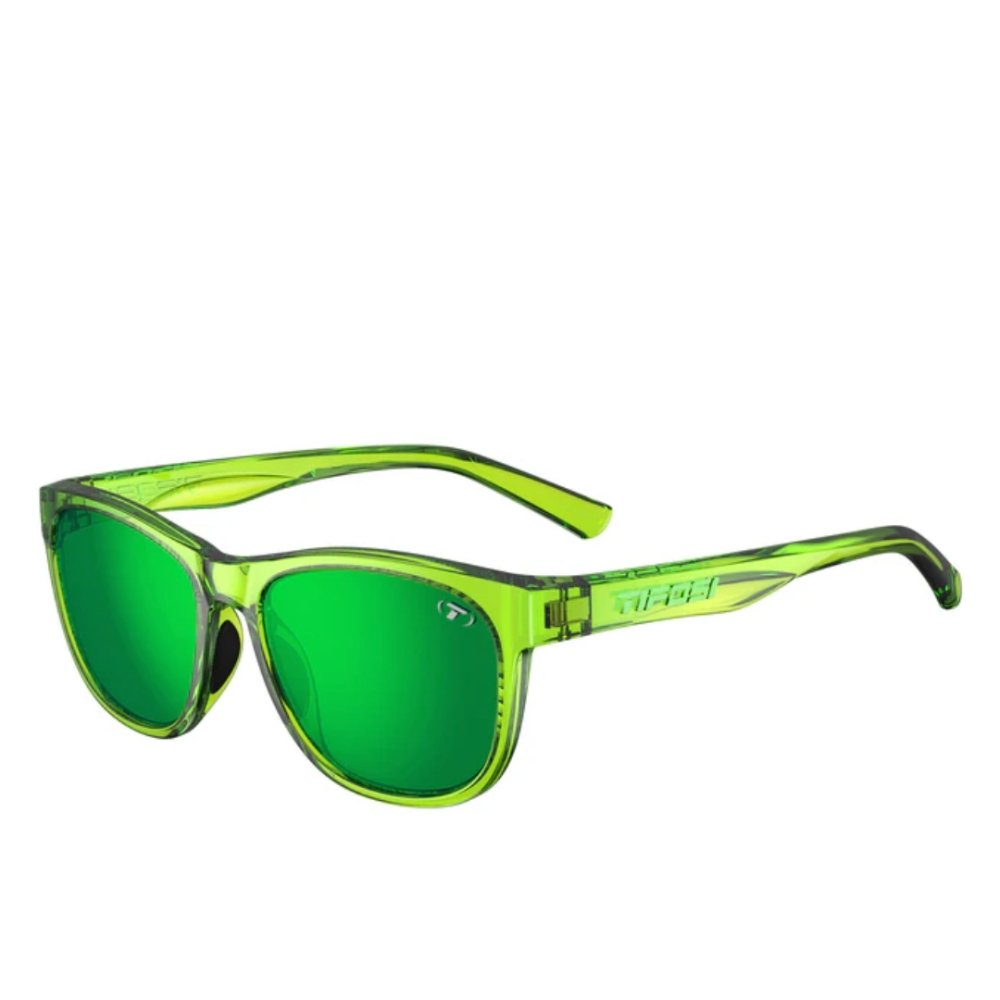 Tifosi Sunglasses Swank - Hyper Lime/Smoke Tint Green Mirror