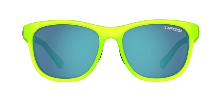 Tifosi Sunglasses Swank - Satin Electric Green/Smoke Tint Blue Mirror