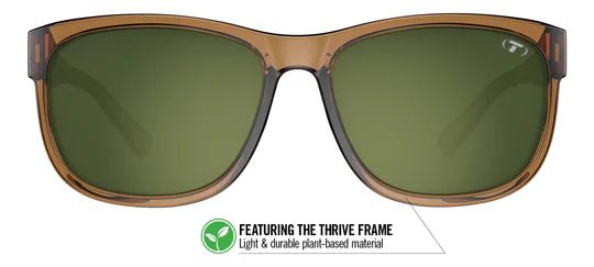 Tifosi Sunglasses Swank XL - Honey/Smoke Green Tint