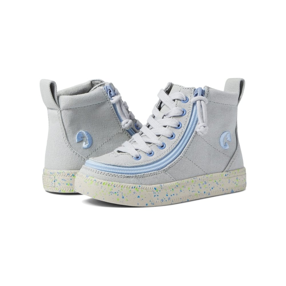 Billy Kids Classic Lace High Tops - Grey/Blue Speckle