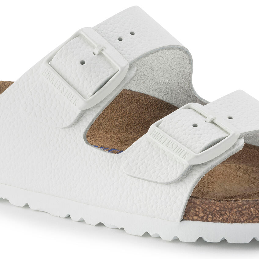 Birkenstock Unisex Arizona Soft Footbed Sandals - White Leather