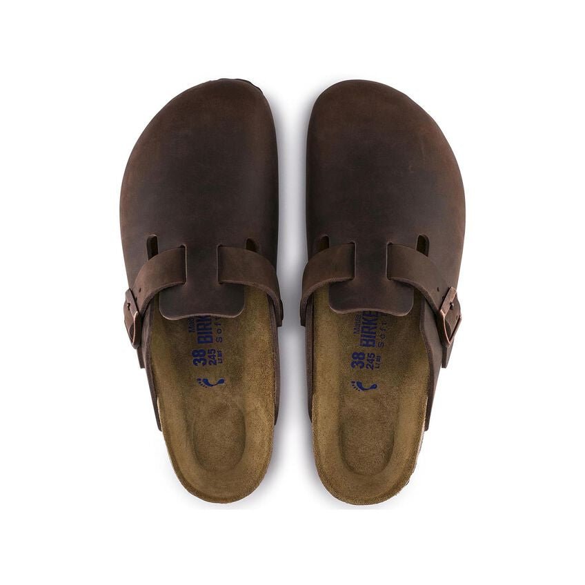 Birkenstock Unisex Boston Soft Footbed Clog - Habana Oiled Leather