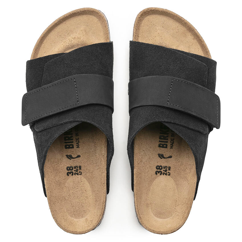 Birkenstock Unisex Kyoto Sandals - Black Suede