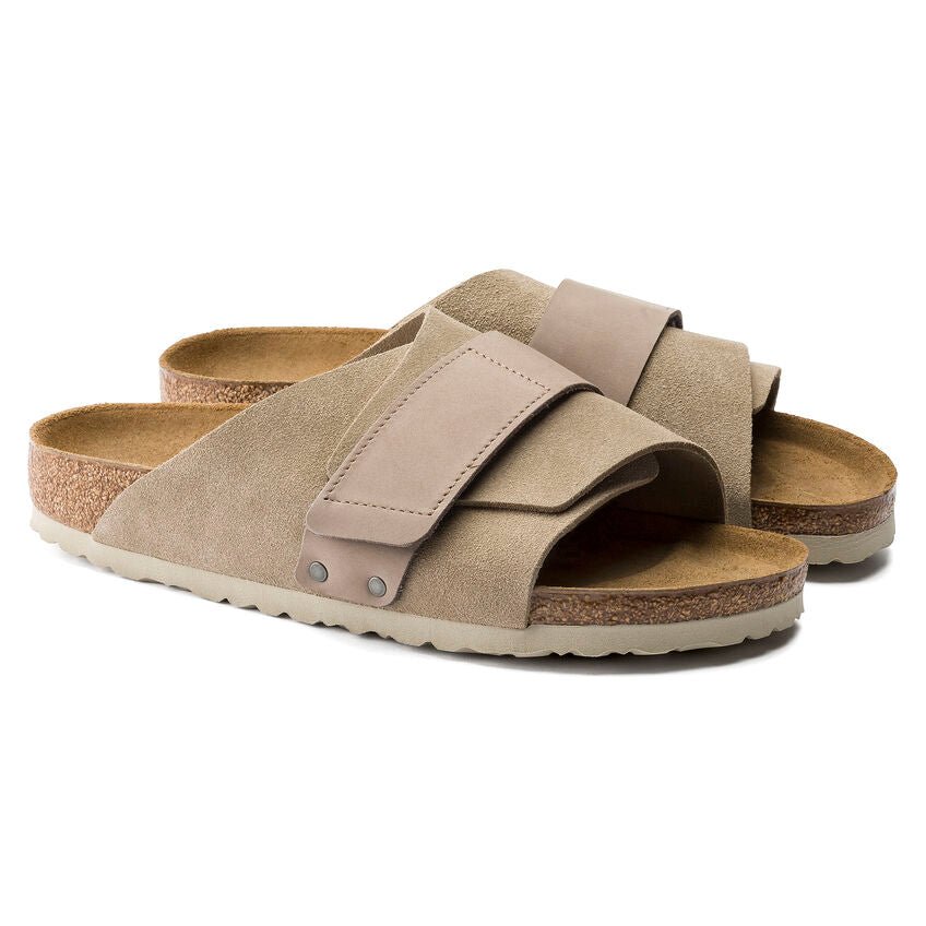 Birkenstock Unisex Kyoto Sandals - Taupe Suede