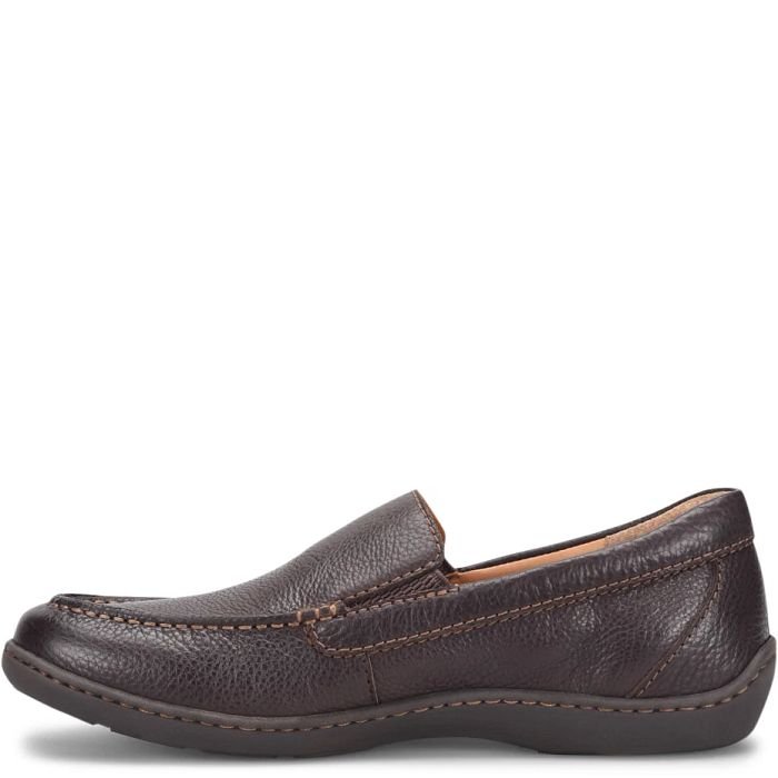 Born Men's Brompton II Slip-On Shoe - Dark Mahogany (Brown)