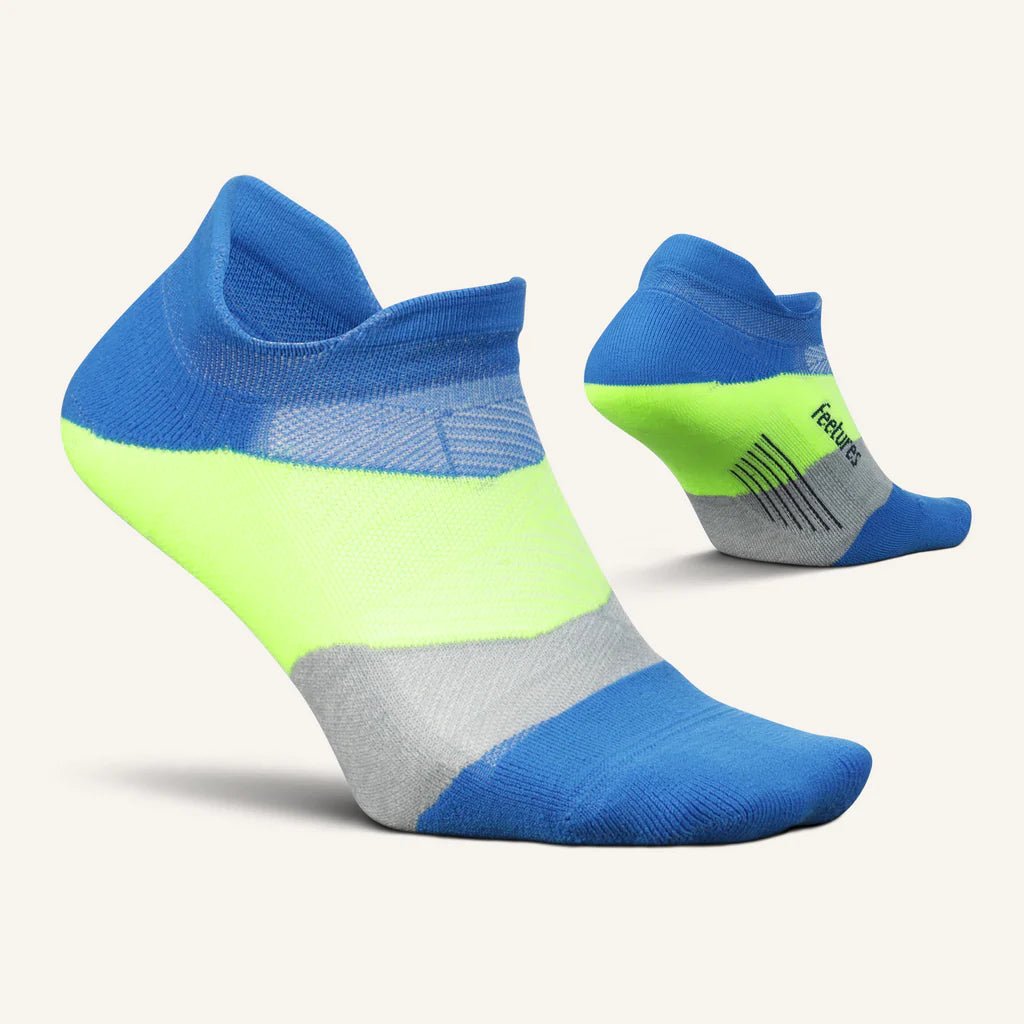 Feetures Elite Light Cushion No Show Tab Socks - Boulder Blue