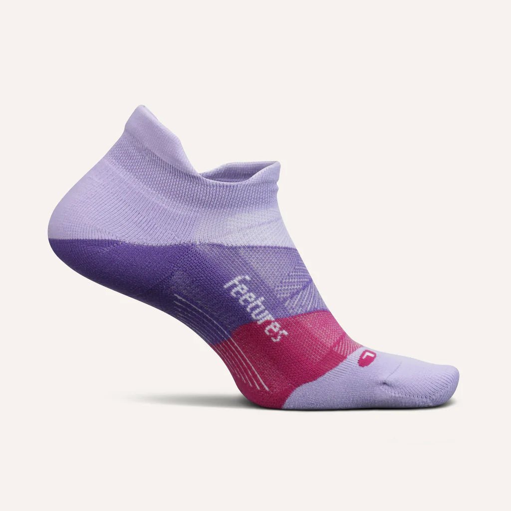 Feetures Elite Light Cushion No Show Tab Socks - Lace Up Lavender