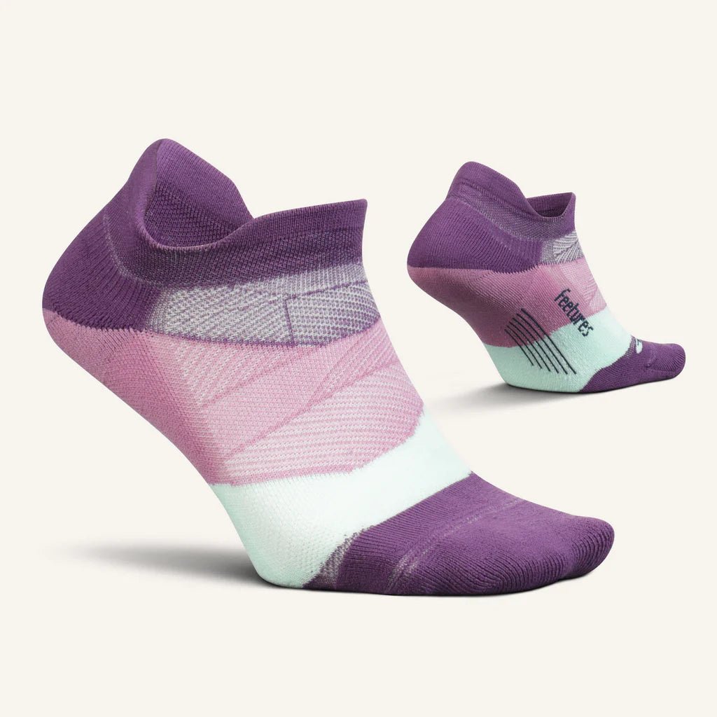 Feetures Elite Light Cushion No Show Tab Socks - Peak Purple