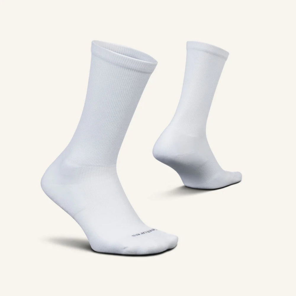 Feetures Therapeutic Max Cushion Crew Socks - White