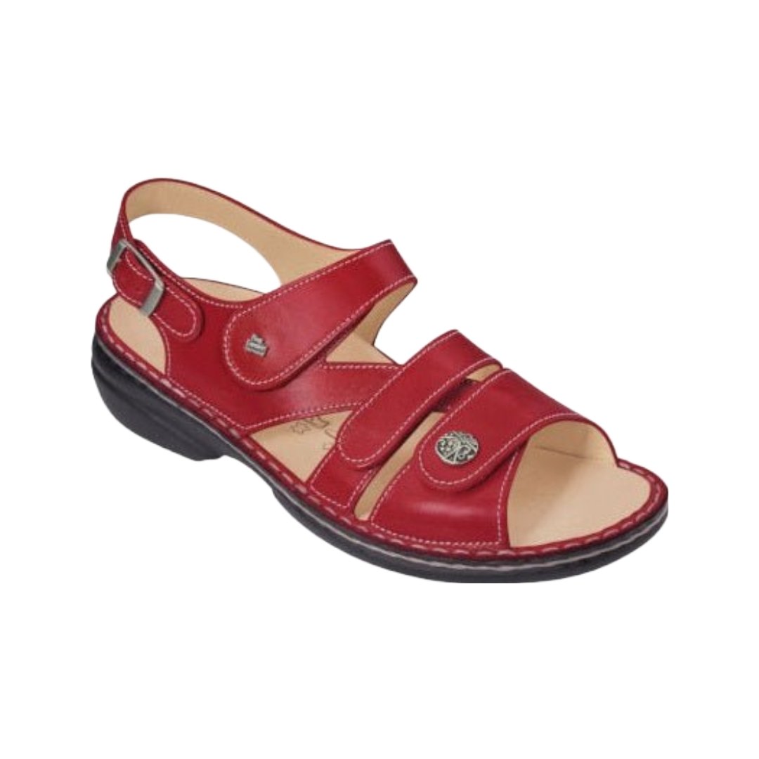 Finn Comfort Women's Gomera Soft Footbed Sandal 82562 - Red Light Leather