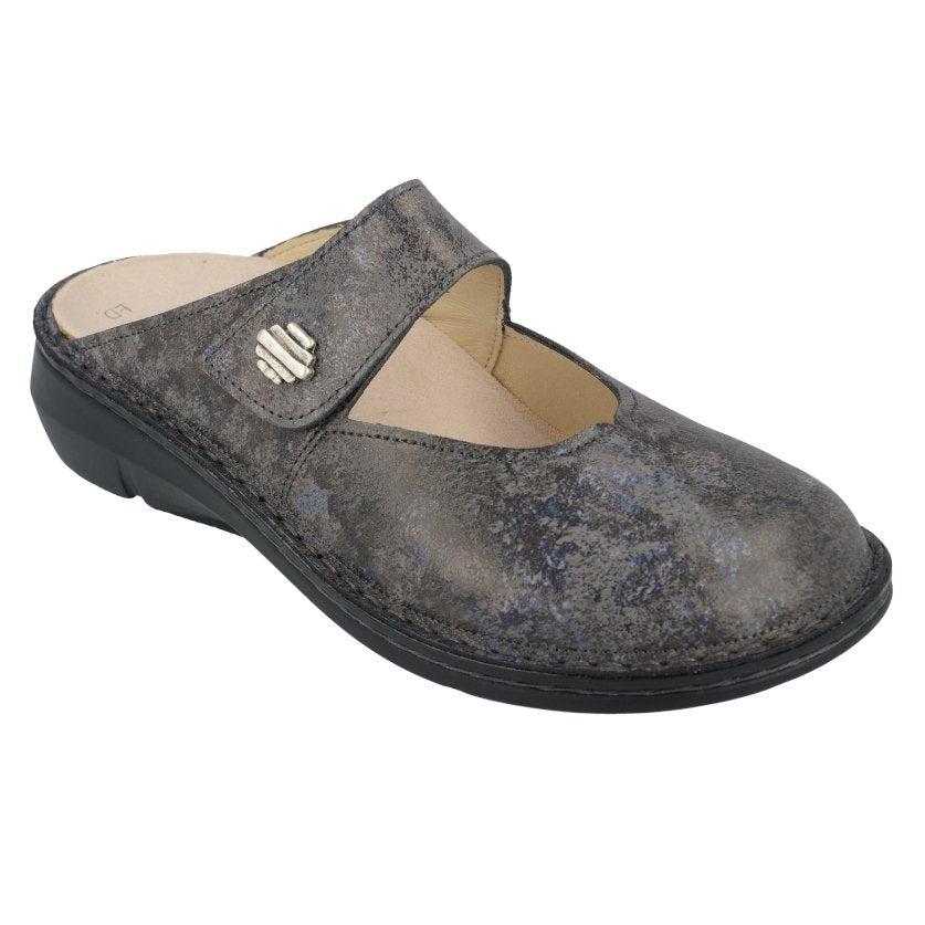 Finn Comfort Women's Roseau Mule Clog - Granit Ciervo