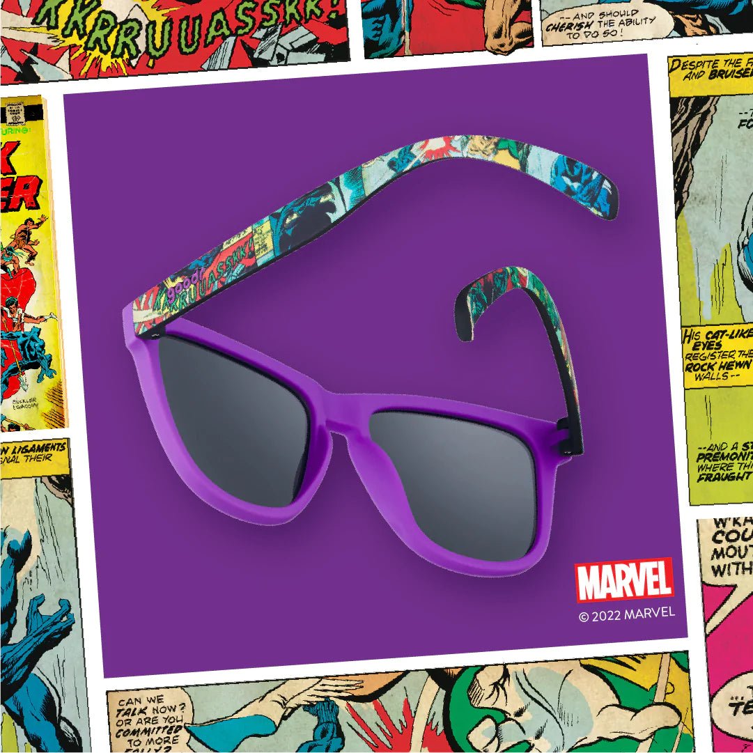 goodr OG Polarized Sunglasses Marvel Comics - Black Panther - Long Live King T'Challa