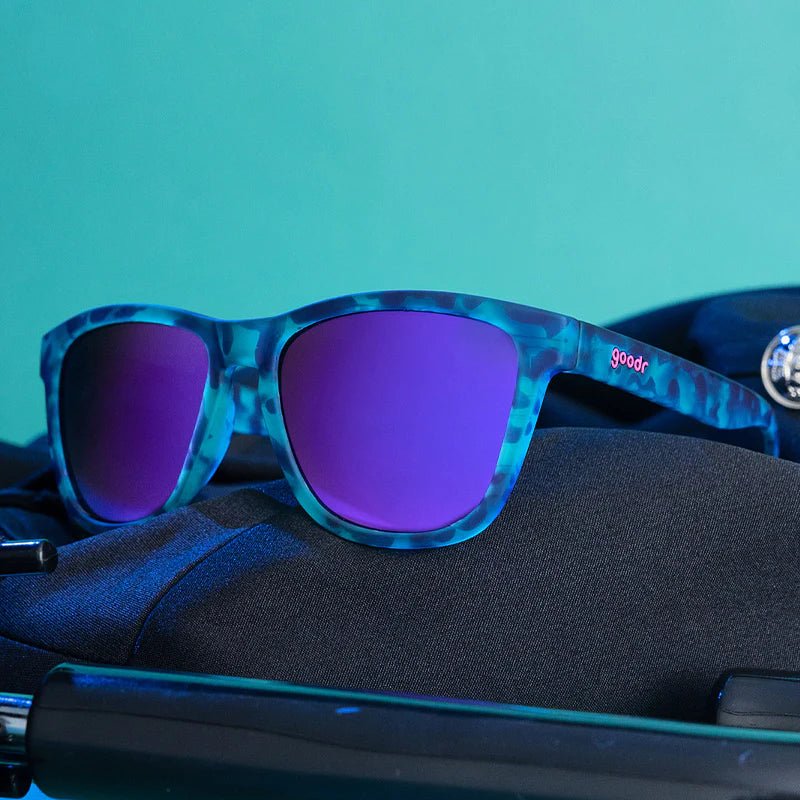 goodr OG Polarized Sunglasses Neon Dreaming - Do Androids Dream of Electric Turtles?