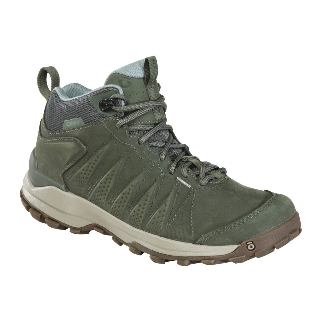 Oboz Women's Sypes Mid Leather Waterproof Hiking Boots - Thyme