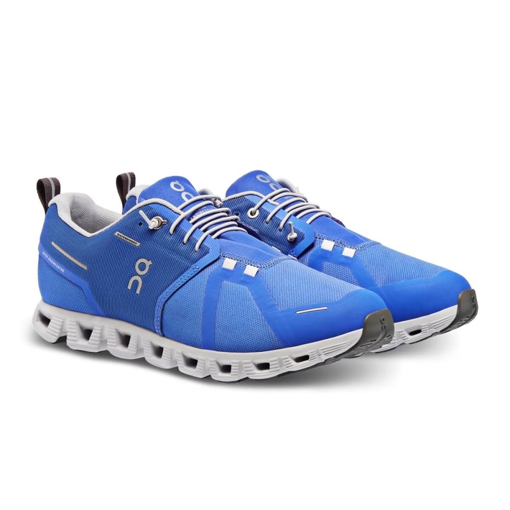 On Men's Cloud 5 Waterproof Sneaker - Cobalt/Glacier
