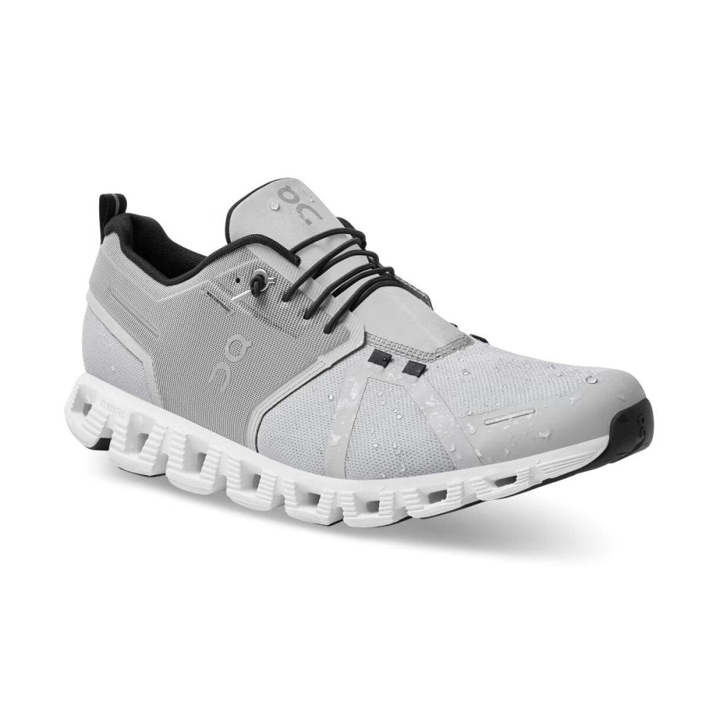 On Men's Cloud 5 Waterproof Sneaker - Glacier/White