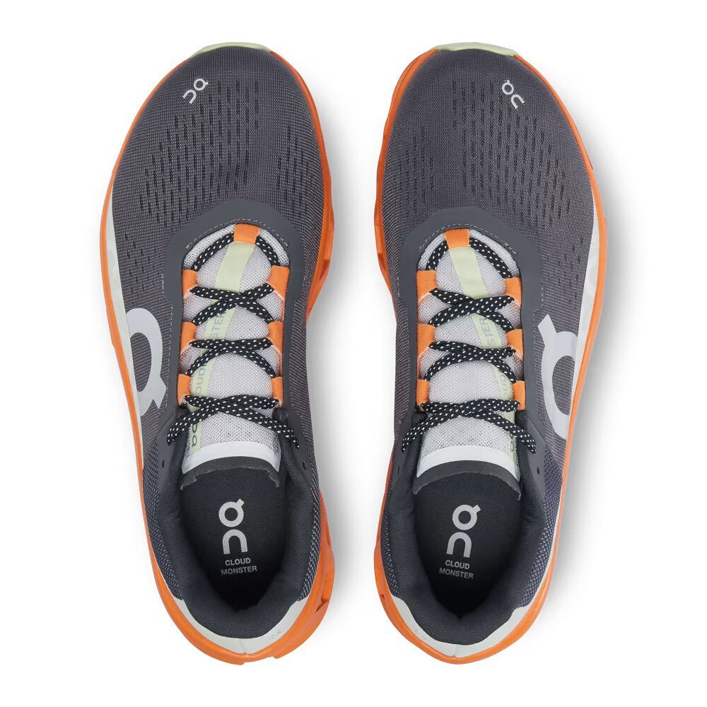 On Men's Cloudmonster Running Shoes - Eclipse/Turmeric