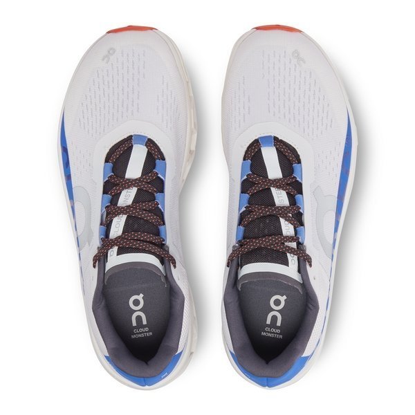 On Men's Cloudmonster Running Shoes - Frost/Cobalt