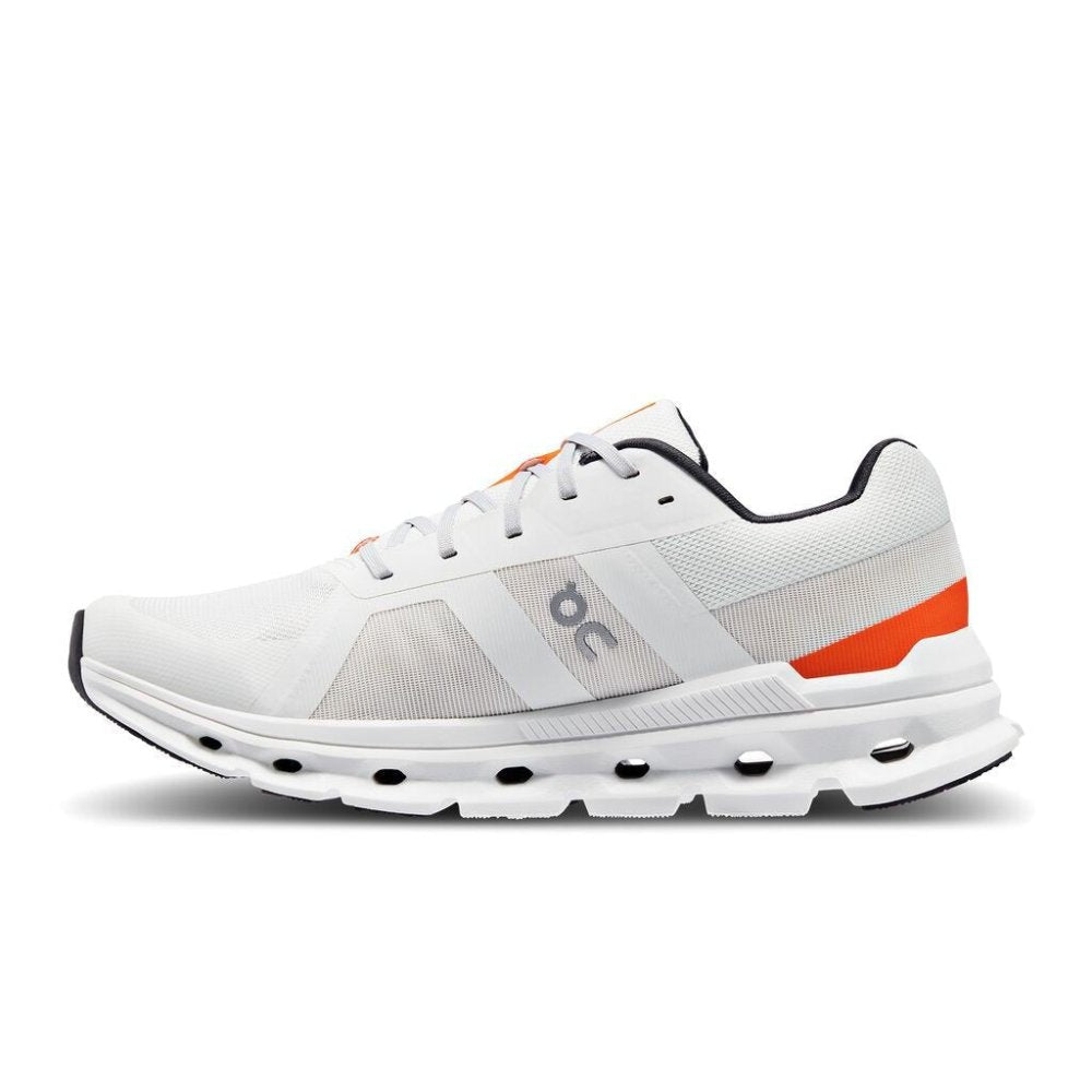 On Men's Cloudrunner Running Shoes - Undyed-White/Flame