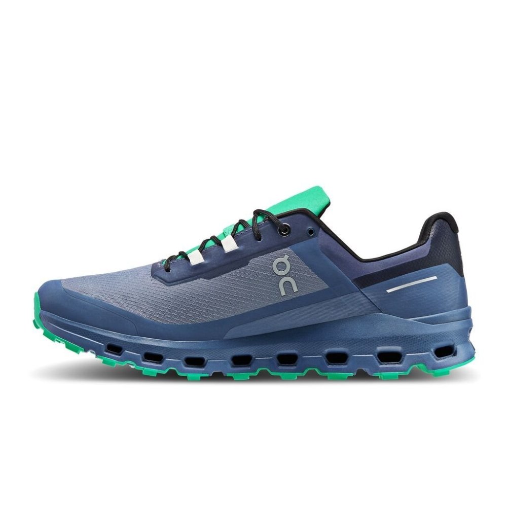 On Men's Cloudvista Waterproof Trail Running Shoes - Metal/Denim