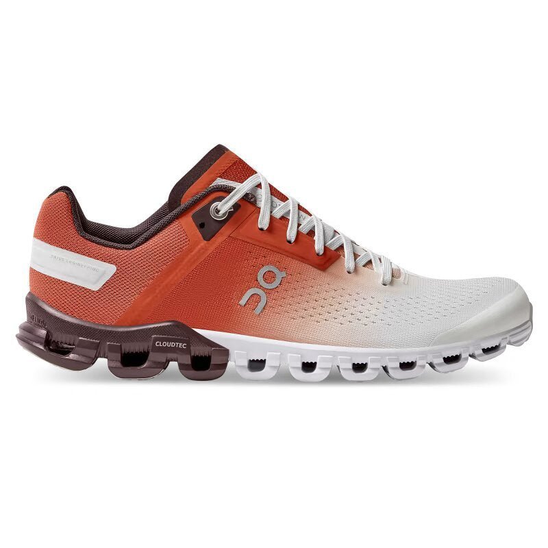 On Women's Cloudflow Running Shoes - Rust/White