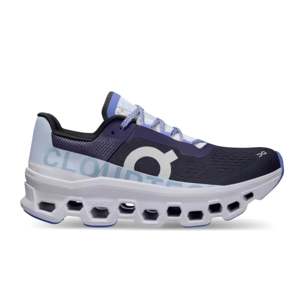 On Women's Cloudmonster Running Shoes - Acai/Lavender