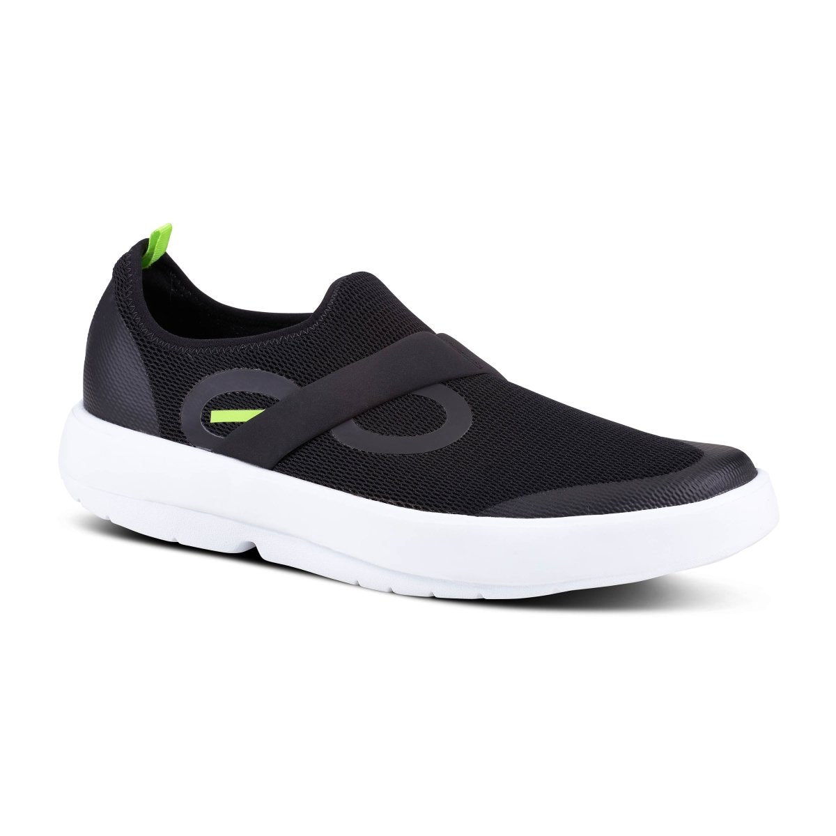 Oofos Men's Oomg Low Active Recovery Shoe - White & Black