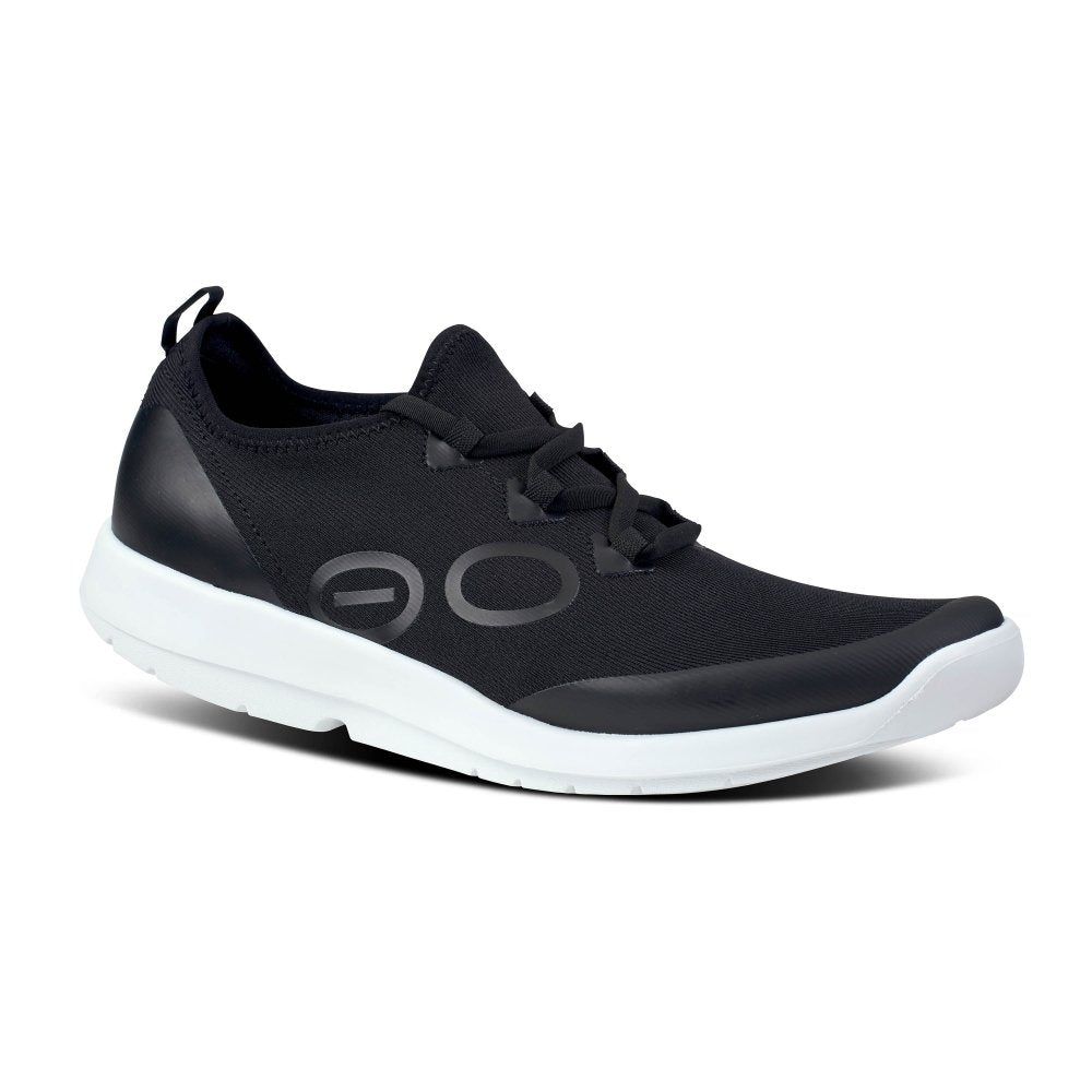 Oofos Men's OOmg Sport LS Low Shoe - White & Black