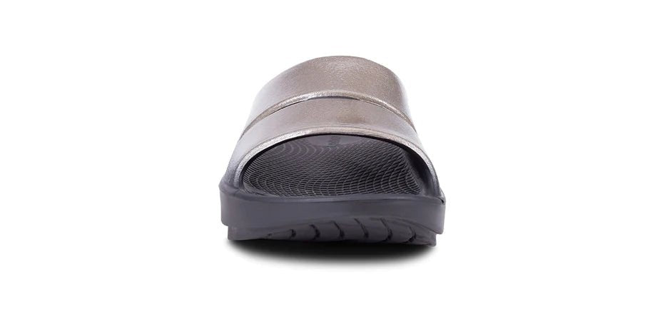 Oofos Women's Ooahh Luxe Recovery Slide Sandal - Latte