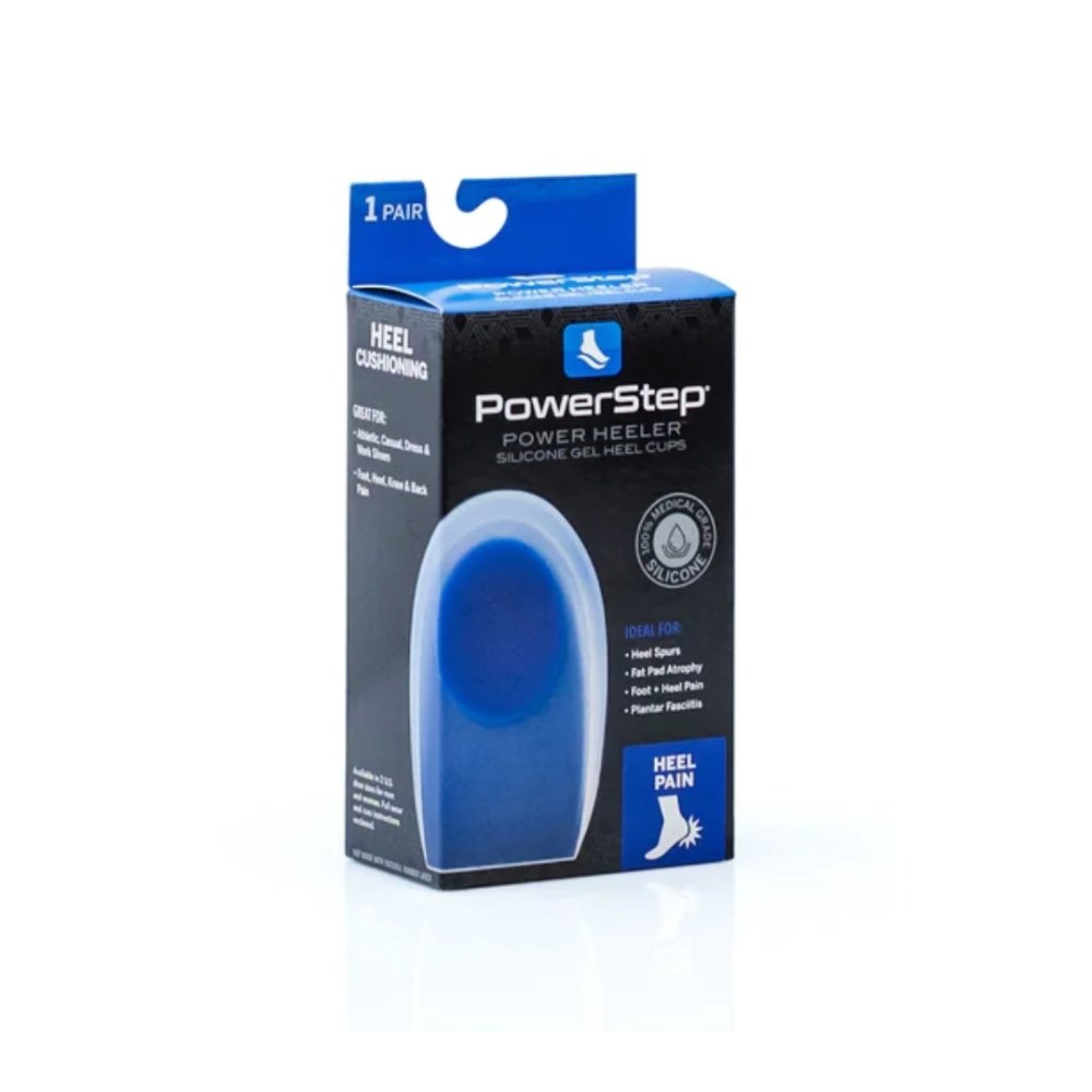 PowerStep Power Heeler Silicone Gel Heel Cups | Relief from Heel Pain & Spurs 5190-01