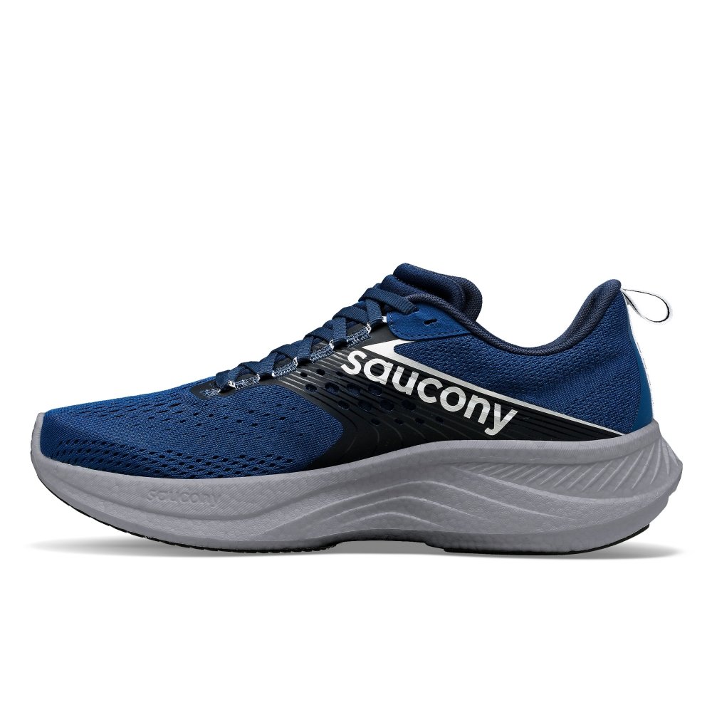Saucony Men's Ride 17 Running Shoes - Tide/Silver (Wide Width)
