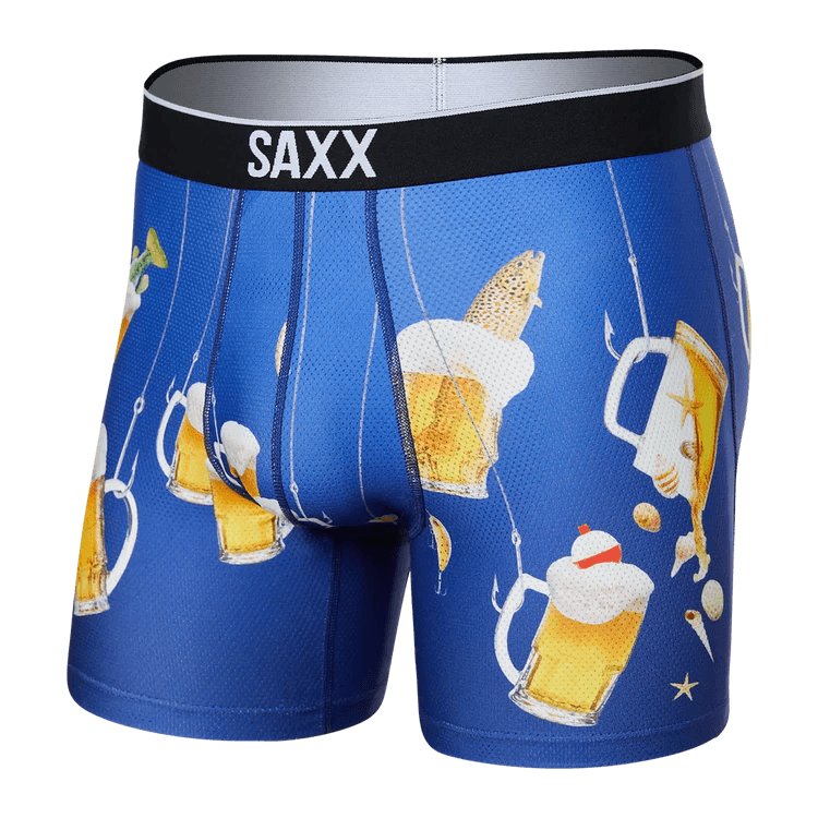SAXX Men's Volt Boxer Brief Underwear - Fresh Catch Navy