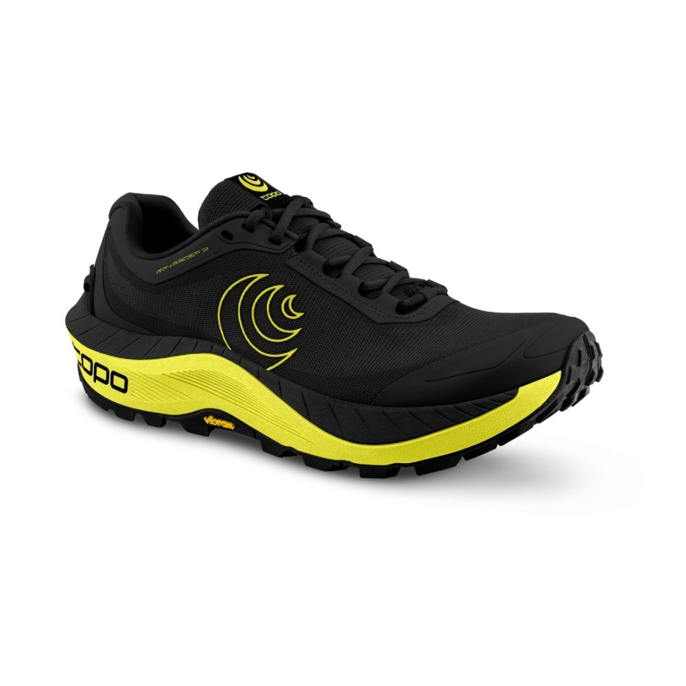 Topo Athletic Men's MTN Racer 3 Running Shoes - Black/Lime