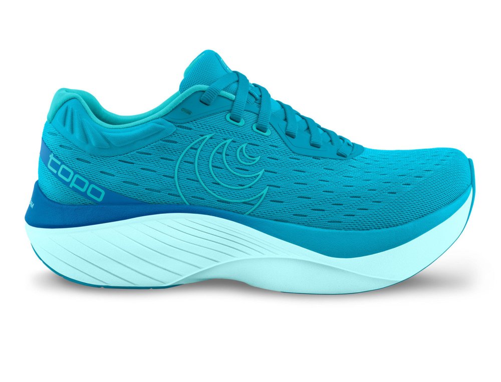 Topo Athletic Women's Atmos Max Cushion Running Shoe - Blue/Sky